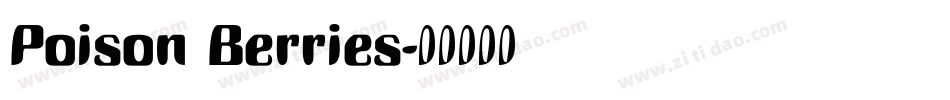 Poison Berries字体转换